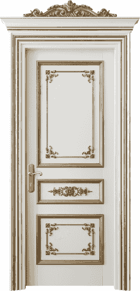 Дверь межкомнатная 6503 БСРЗА. Цвет Бук серый золотой антик. Материал Гладкая Эмаль с Эффектами (Золото). Коллекция Imperial. Картинка.