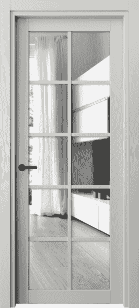Дверь межкомнатная 2106 СШ ДВ ЗЕР. Цвет Серый шёлк. Материал Ciplex ламинатин. Коллекция Neo. Картинка.