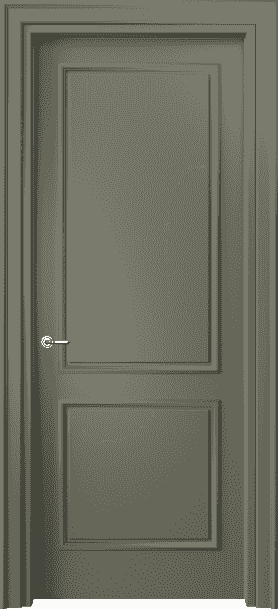 Дверь межкомнатная 8121 МОТ. Цвет Матовый оливковый тёмный. Материал Гладкая эмаль. Коллекция Paris. Картинка.