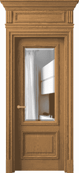 Дверь межкомнатная 7302 ДСЛ.М ДВ ЗЕР Ф. Цвет Дуб солнечный матовый. Материал Массив дуба матовый. Коллекция Antique. Картинка.