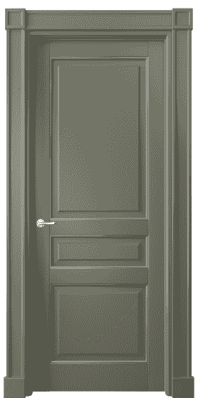 Дверь межкомнатная 6305 БОТС. Цвет Бук оливковый тёмный с серебром. Материал  Массив бука эмаль с патиной. Коллекция Toscana Plano. Картинка.
