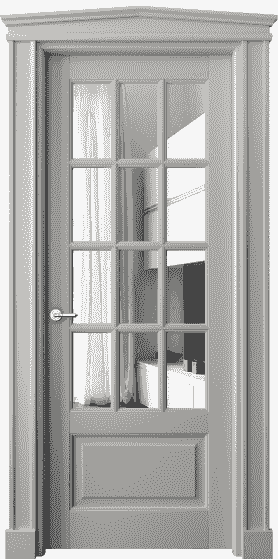 Дверь межкомнатная 6313 БНСР Зеркало. Цвет Бук нейтральный серый. Материал Массив бука эмаль. Коллекция Toscana Grigliato. Картинка.