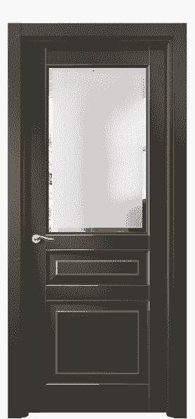 Дверь межкомнатная 0710 БАНП САТ-Ф. Цвет Бук антрацит с позолотой. Материал  Массив бука эмаль с патиной. Коллекция Lignum. Картинка.