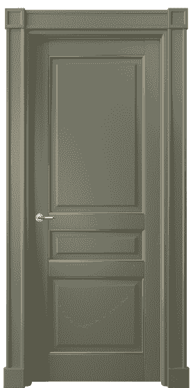 Дверь межкомнатная 6305 БОТП. Цвет Бук оливковый тёмный с позолотой. Материал  Массив бука эмаль с патиной. Коллекция Toscana Plano. Картинка.