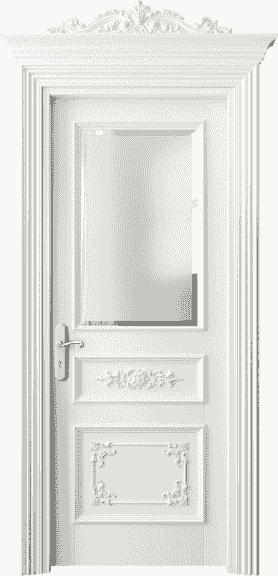 Дверь межкомнатная 6502 БЖМ САТ Ф. Цвет Бук жемчуг. Материал Массив бука эмаль. Коллекция Imperial. Картинка.