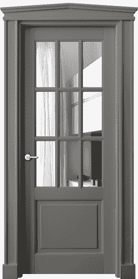 Дверь межкомнатная 6312 БКЛС Зеркало. Цвет Бук классический серый. Материал Массив бука эмаль. Коллекция Toscana Grigliato. Картинка.