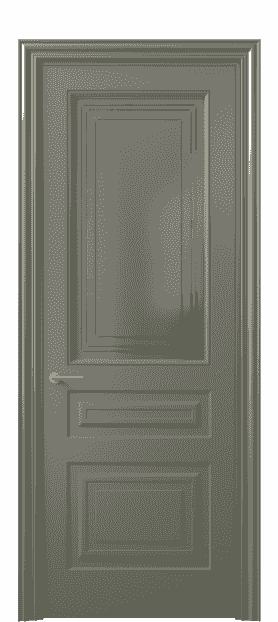 Дверь межкомнатная 8412 МОТ Серый сатин с гравировкой. Цвет Матовый оливковый тёмный. Материал Гладкая эмаль. Коллекция Mascot. Картинка.