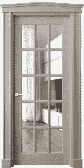 Дверь межкомнатная 6311 ББСК Зеркало. Цвет Бук бисквитный. Материал Массив бука эмаль. Коллекция Toscana Grigliato. Картинка.