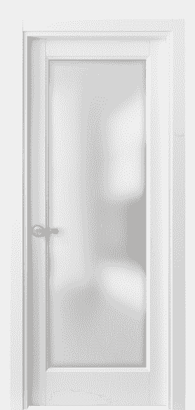 Дверь межкомнатная 1402 МБЛ САТ. Цвет Матовый белоснежный. Материал Гладкая эмаль. Коллекция Galant. Картинка.