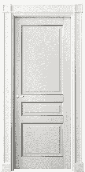 Дверь межкомнатная 6305 БСРС. Цвет Бук серый с серебром. Материал  Массив бука эмаль с патиной. Коллекция Toscana Plano. Картинка.