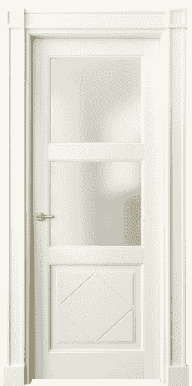 Дверь межкомнатная 6348 МБМ САТ. Цвет Бук молочно-белый. Материал Массив бука эмаль. Коллекция Toscana Rombo. Картинка.